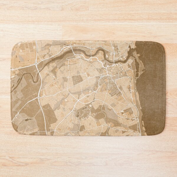 Item preview, Map of Sunderland (England) in sepia vintage style designed and sold by blursbyai.