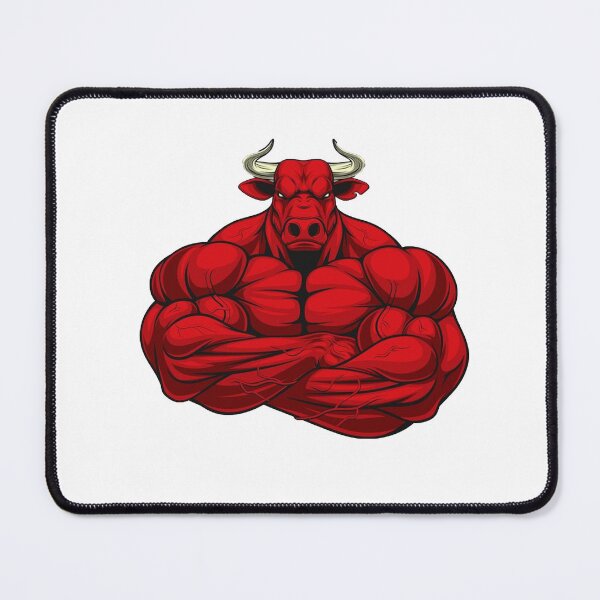 Item preview, ANGRY RED BULL (WHITE) designed and sold by RUBYAL.