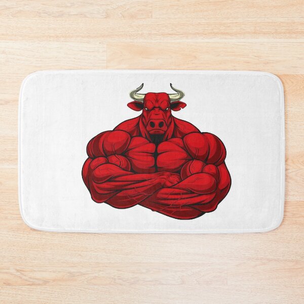 Item preview, ANGRY RED BULL (WHITE) designed and sold by RUBYAL.