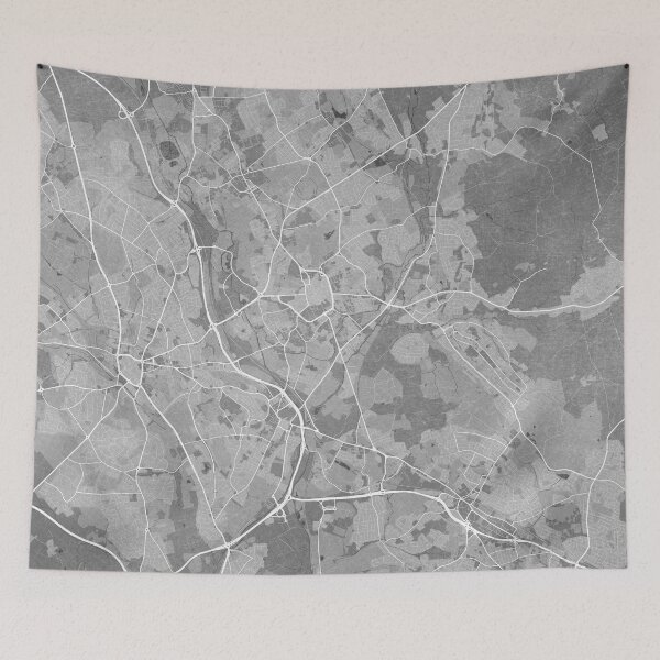 Artikelvorschau, Map of Stoke-on-Trent (England) in gray vintage style entworfen und verkauft von blursbyai.
