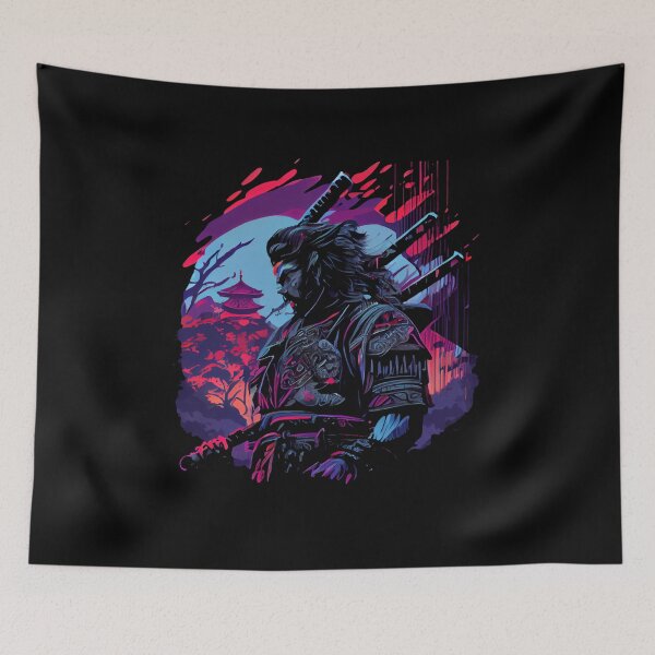 Item preview, Synthwave Samurai designed and sold by pedrogag.