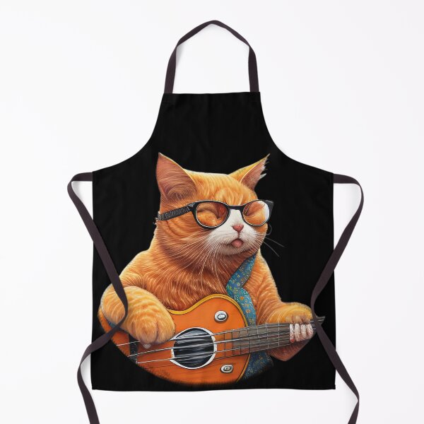 Item preview, Cute cat playing guitar designed and sold by romenticit.