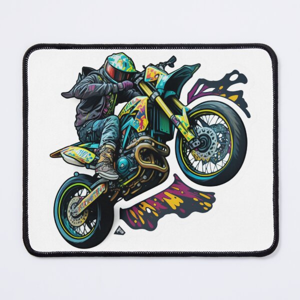 Artikelvorschau, Motorrad Supermoto Farbspritzer entworfen und verkauft von YammsDesign.