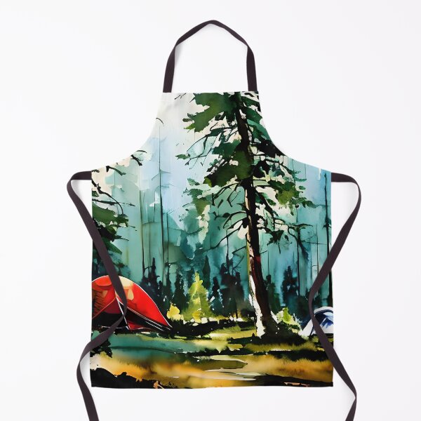 Item preview, Camping in Pine Tree Forest designed and sold by DmBWatercolours.