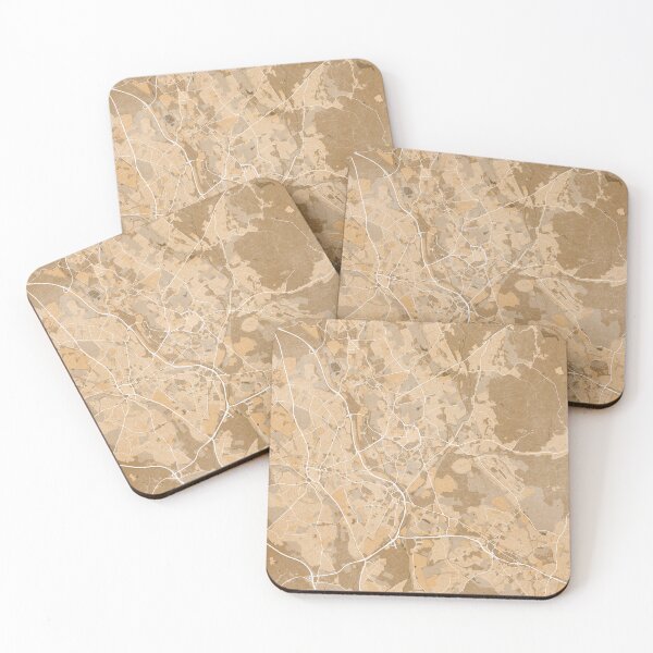 Item preview, Map of Stoke-on-Trent (England) in sepia vintage style designed and sold by blursbyai.