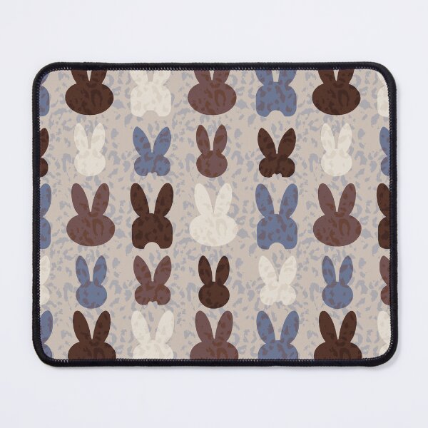 Item preview, Year of the Rabbit - Modern Bunnies with Animal Skin Texture - Blue and Brown designed and sold by Michelebuttons.