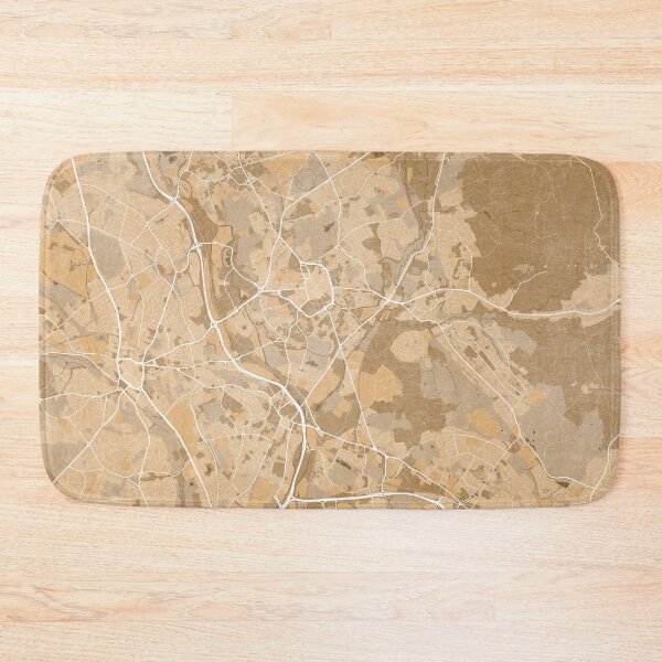 Item preview, Map of Stoke-on-Trent (England) in sepia vintage style designed and sold by blursbyai.