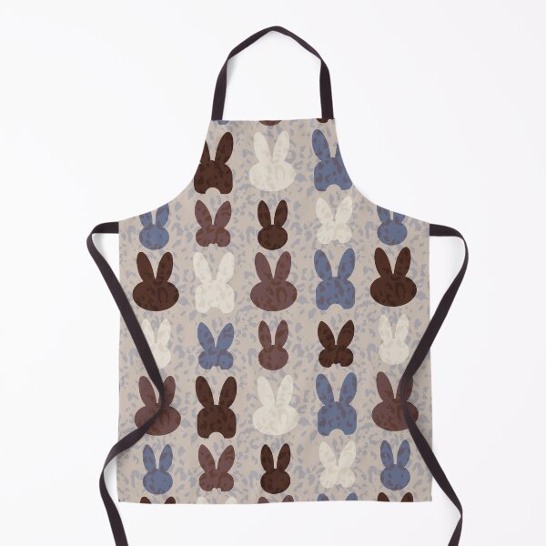 Item preview, Year of the Rabbit - Modern Bunnies with Animal Skin Texture - Blue and Brown designed and sold by Michelebuttons.