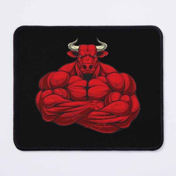 Item preview, ANGRY RED BULL (BLACK) designed and sold by RUBYAL.