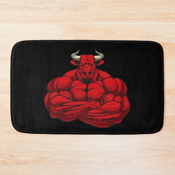 Item preview, ANGRY RED BULL (BLACK) designed and sold by RUBYAL.