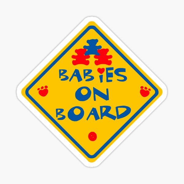 Item preview, babies on board stuffed animal bumper sticker designed and sold by bellaaj--.
