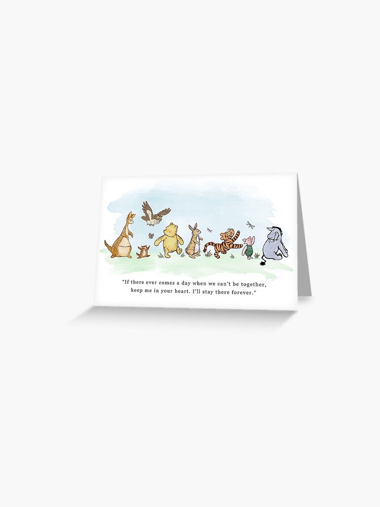 Thumbnail 1 of 2, Greeting Card, Classic Winnie the Pooh and Friends designed and sold by butterflykissss.