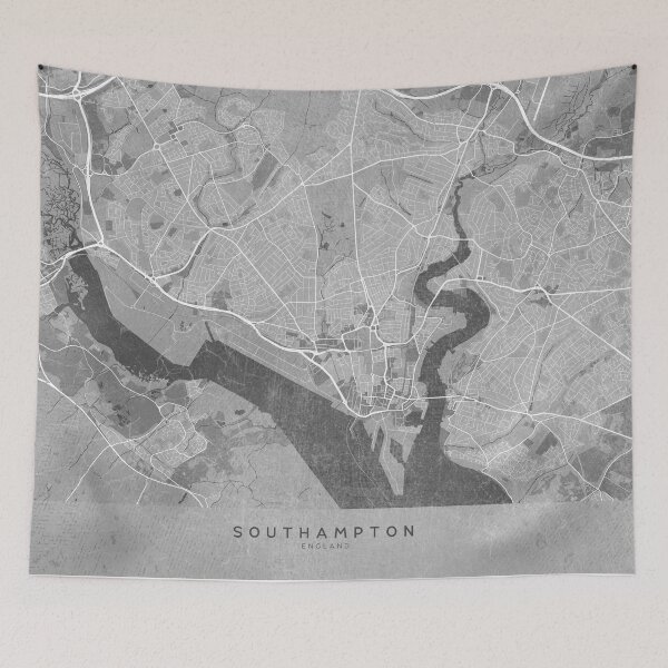 Artikelvorschau, Map of Southampton (England) in gray vintage style entworfen und verkauft von blursbyai.