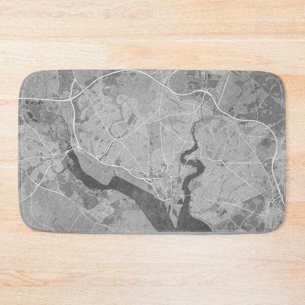 Item preview, Map of Southampton (England) in gray vintage style designed and sold by blursbyai.