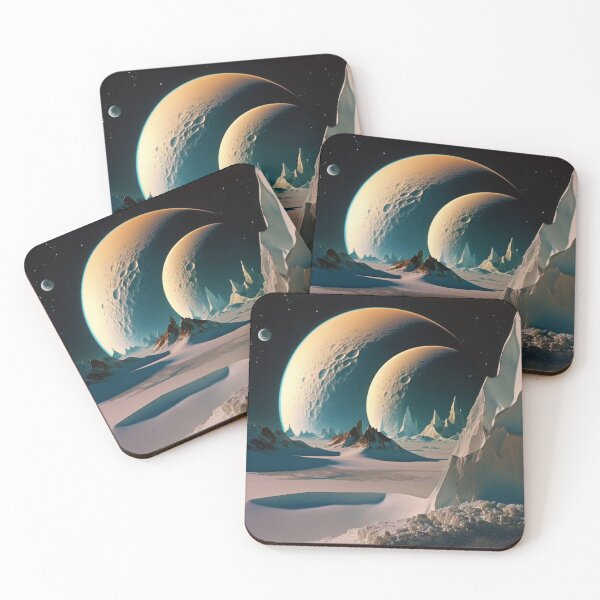 Item preview, Space Ice Sheets, Vintage Surrealist designed and sold by Synthetic-Dream.