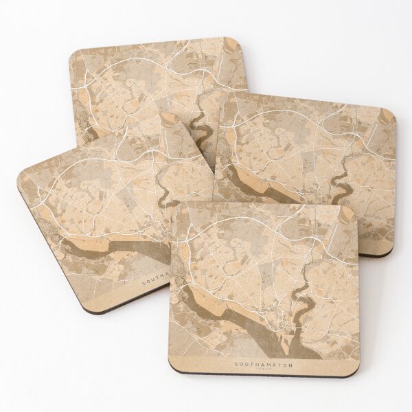 Artikelvorschau, Map of Southampton (England) in sepia vintage style entworfen und verkauft von blursbyai.