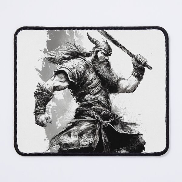 Item preview, Viking warrior sumi-e painting designed and sold by RedShirtArts.