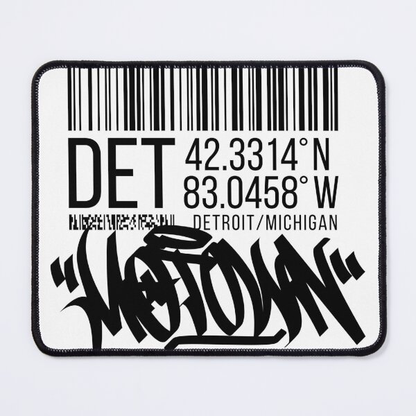 Item preview, Detroit, MI (black) designed and sold by ICYMI-DZNS.
