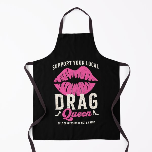 Item preview, Support Your Local Drag Queen Vintage Lips Black designed and sold by PUFFYP.