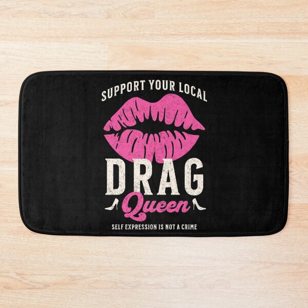 Item preview, Support Your Local Drag Queen Vintage Lips Black designed and sold by PUFFYP.