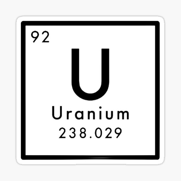 Item preview, Uranium, periodic table. designed and sold by The-shirt-inc.
