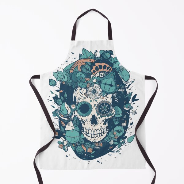 Item preview, Reaper floral skull designed and sold by TheInspiredAI.