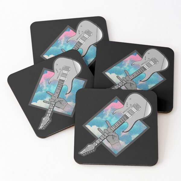 Item preview, White guitar in hand against the Sky with clouds designed and sold by Funny Banana.