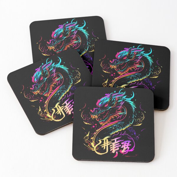 Item preview, Synthwave Chinese Dragon designed and sold by pedrogag.