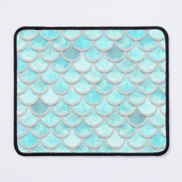 Item preview, Baby Mermaid Scales Teal Silver designed and sold by artlovepassion.