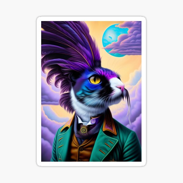 Victorian Feline Avian Sticker