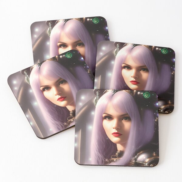 Item preview, Beautiful Biopunk Princess with lilac hair designed and sold by DibuHumor.
