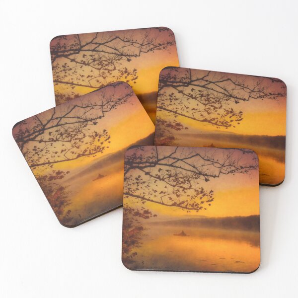 Item preview, Foggy Sunrise Lake Going Fishing designed and sold by art64.