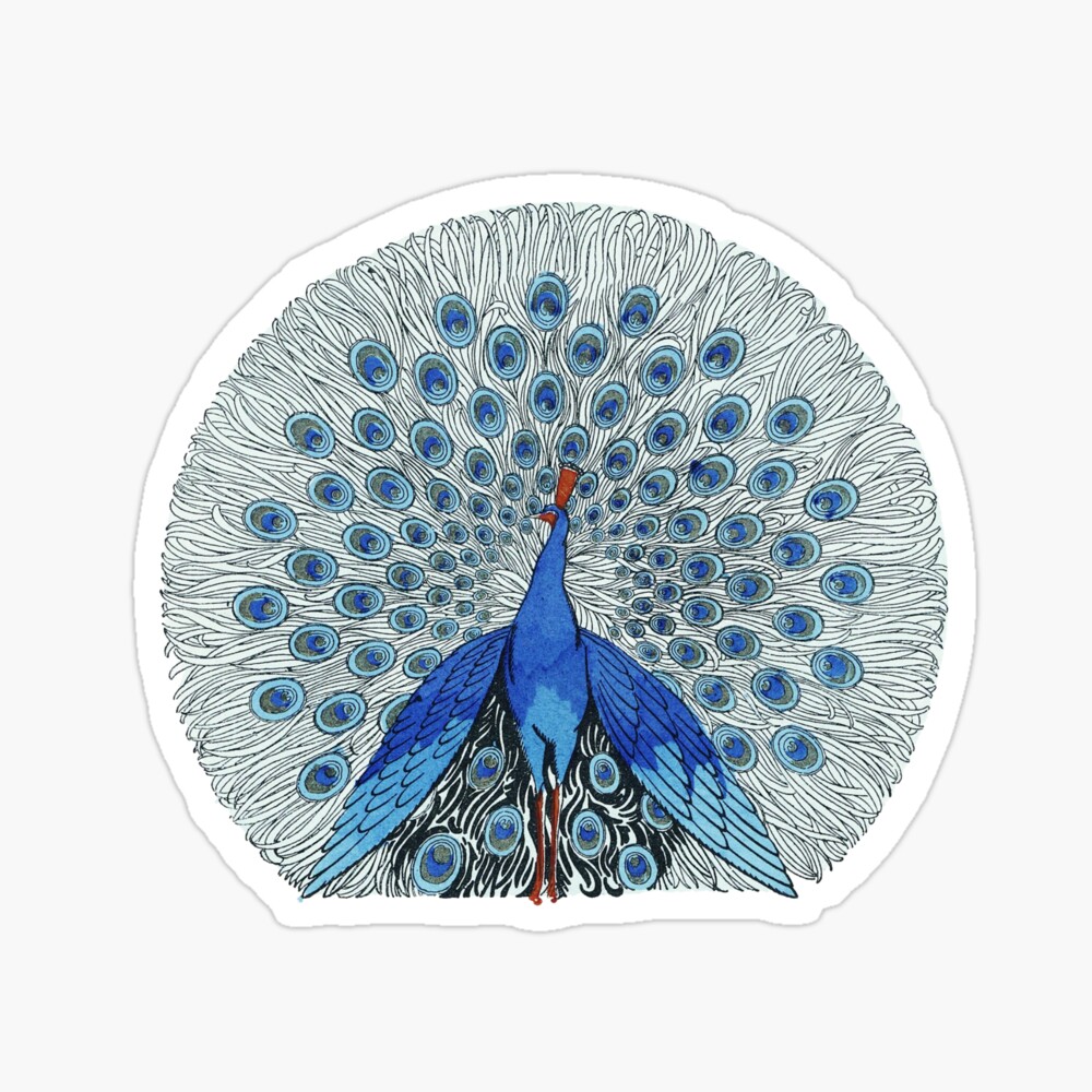 Peacock Feather Drawing Embroidery Design | EmbroideryDesigns.com