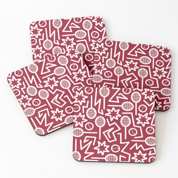 Item preview, Crazy tennis on cranberry designed and sold by ArtbyCouture.