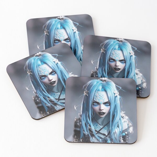 Item preview, Blue-haired evil ice naiad designed and sold by SheepAttack.