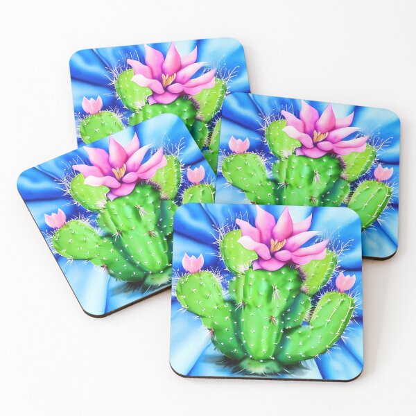 Item preview, Cactos florido, ilustración para los coleccionadores de flores y cactáceas. designed and sold by @Reikiama.