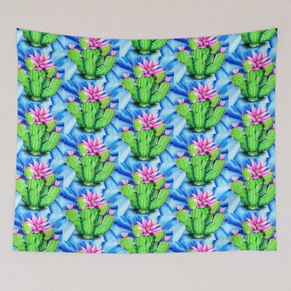 Item preview, Cactos florido, ilustración para los coleccionadores de flores y cactáceas. designed and sold by @Reikiama.