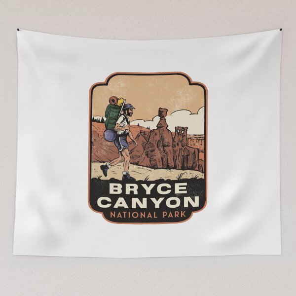Aperçu de l'œuvre Bryce Canyon Vintage Backpacking créée et vendue par HalpinDesign.