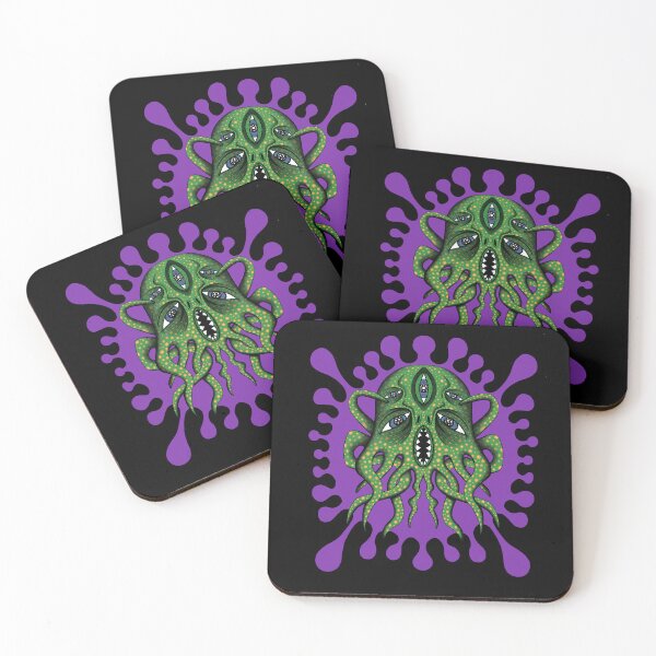 Item preview, All Knowing Squid (Black Background) designed and sold by ProjectBrainVomit.
