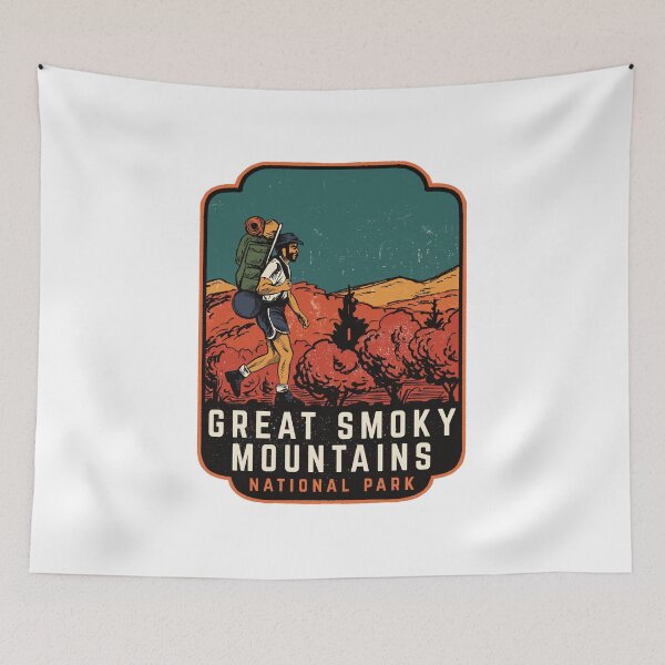 Aperçu de l'œuvre Great Smoky Mountains Vintage Backpacking créée et vendue par HalpinDesign.