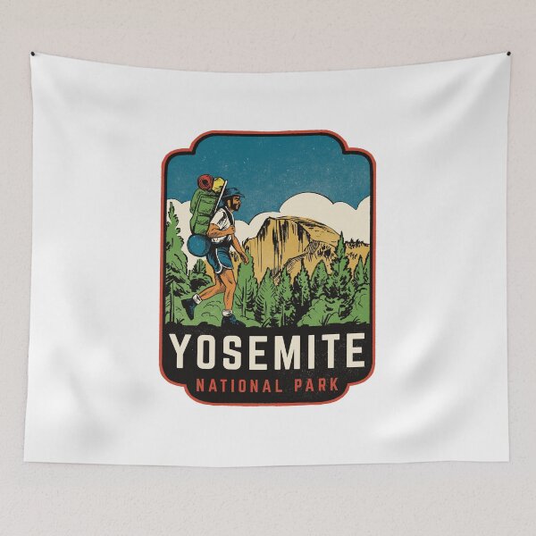 Aperçu de l'œuvre Yosemite Vintage Backpacking créée et vendue par HalpinDesign.