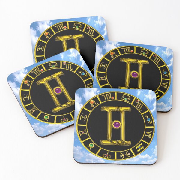 Item preview, GEMINI GOLD ZODIAC BIRTHDAY JEWEL ASTROLOGY CHART designed and sold by BulganLumini.
