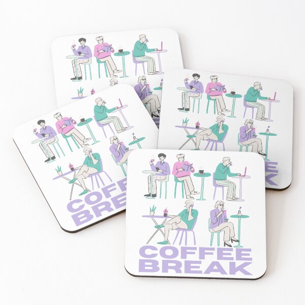 Item preview, Coffee break, purple designed and sold by ThingsByHerkiel.