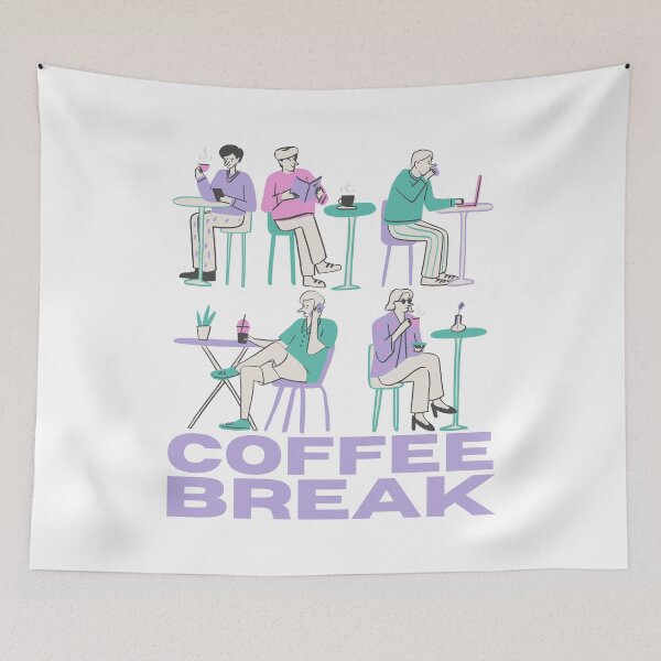 Item preview, Coffee break, purple designed and sold by ThingsByHerkiel.
