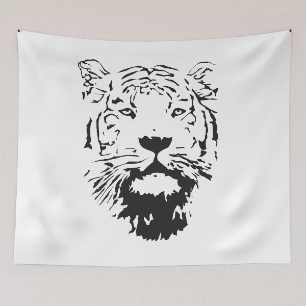 Item preview, Retro Tiger Face Illustration designed and sold by The Masked Designer.