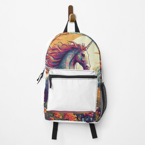 Item preview, Unicorn Running Freely in a Flower Style Pixelart designed and sold by amazingtraits.