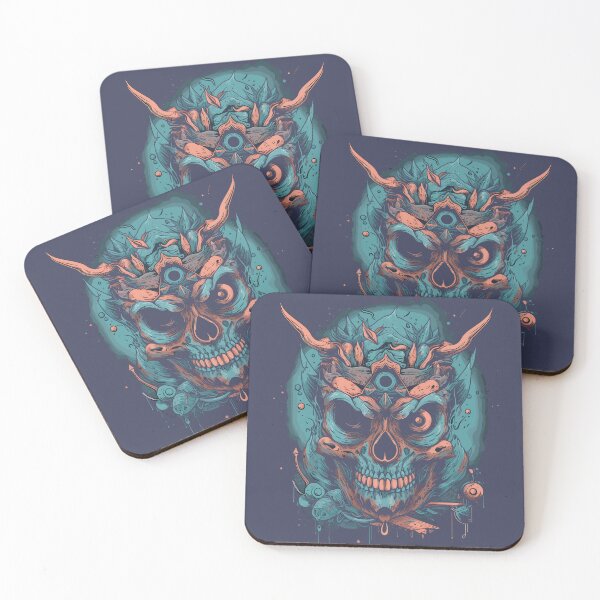 Item preview, Reaper demon skull designed and sold by TheInspiredAI.
