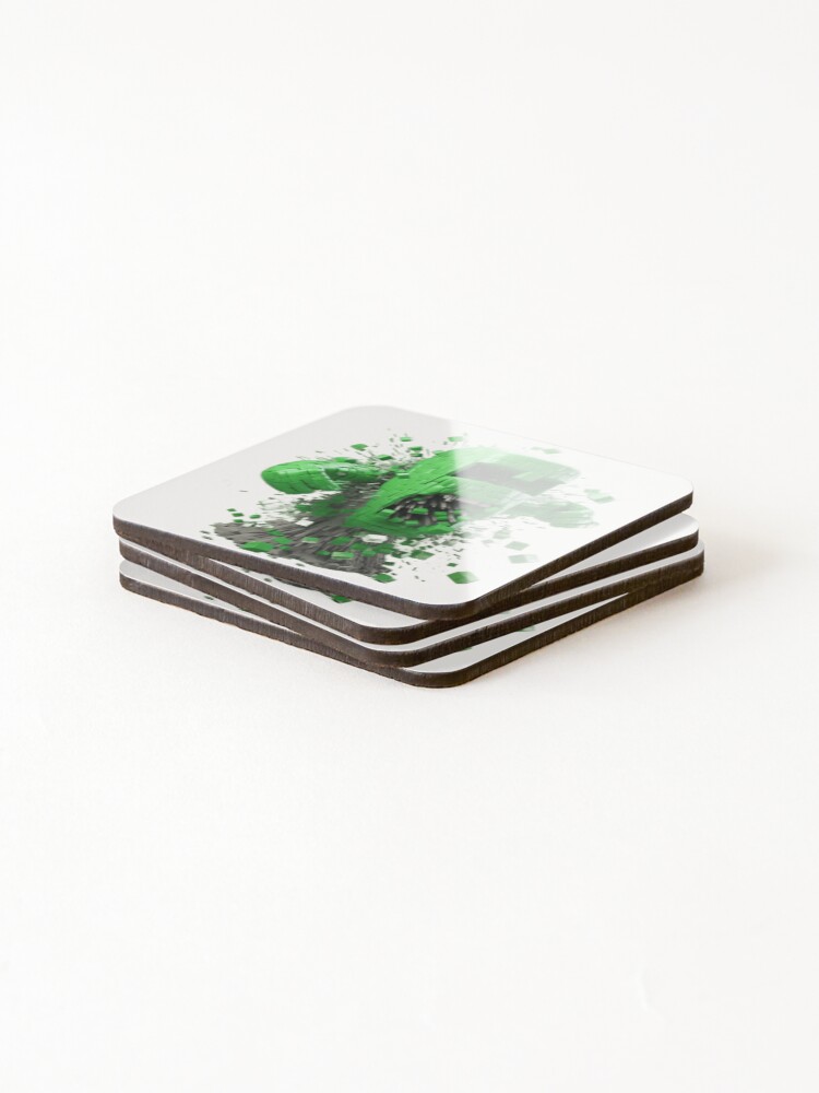 Thumbnail 4 of 5, Coasters (Set of 4), Hyper Realistic Exploding Creeper designed and sold by mooonstyle.