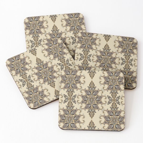 Item preview, ARABIC FLORAL PATTERN, ASIAN PAISLEY LOOK, PAISLEY PATTERN, ORNATE FLORAL PRINT, GOLD designed and sold by classic car craze.