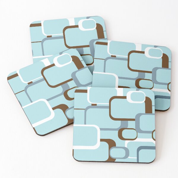 Artikelvorschau, Retro squares with Light Blue Background entworfen und verkauft von ValeriesGallery.